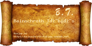 Beinschroth Tóbiás névjegykártya